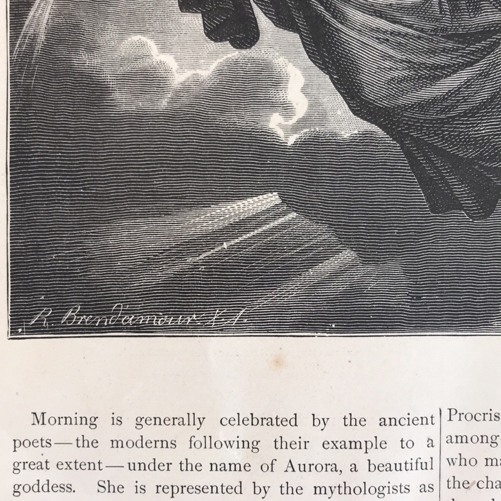 Angel Night Print by R. Brend’amour 1875 vintage art - Picture 12 of 13